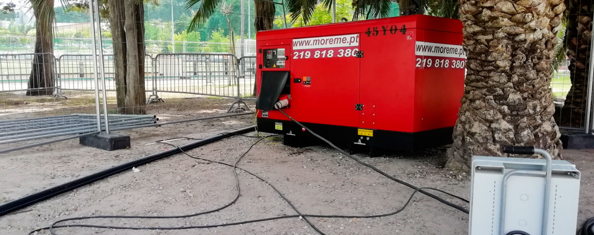 Encontre o gerador e o equipamento necessário ao seu evento